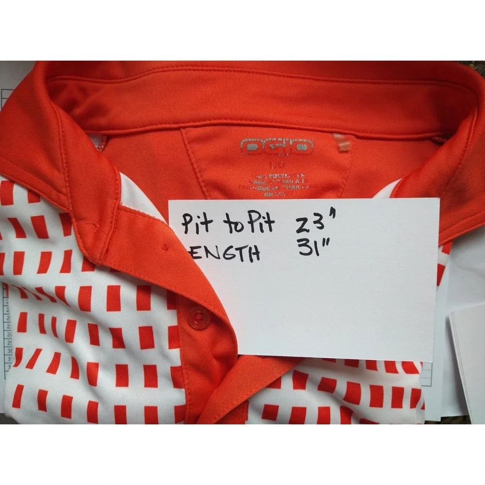 mens OGIO  GOLF POLO  shirt,‎ large, short sleeves, GRADIENT PRINT used - Picture 7 of 7